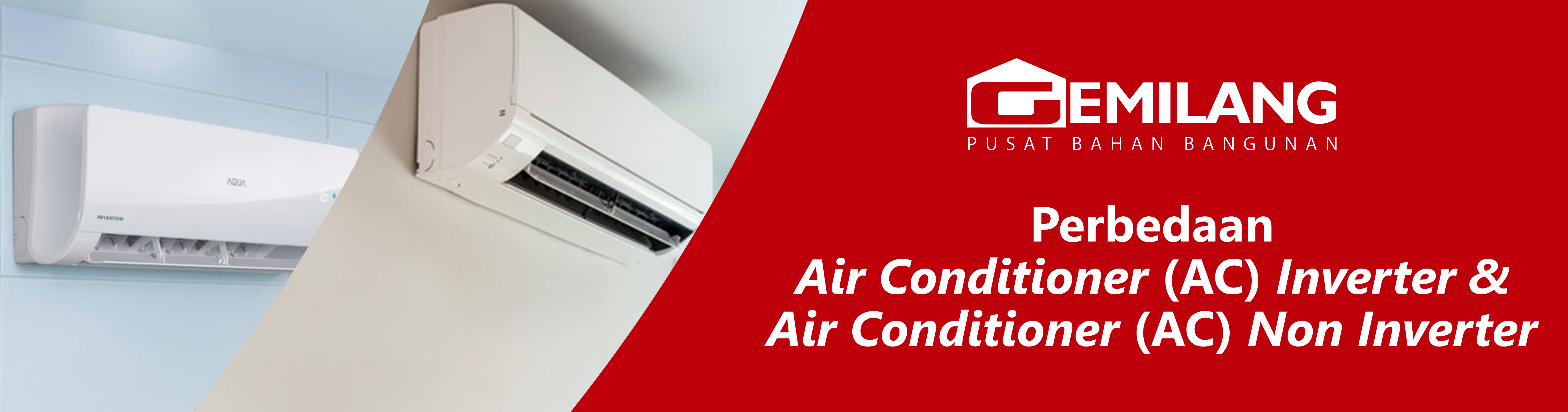 Banner perbedaan AC Inverter & Non Inverter